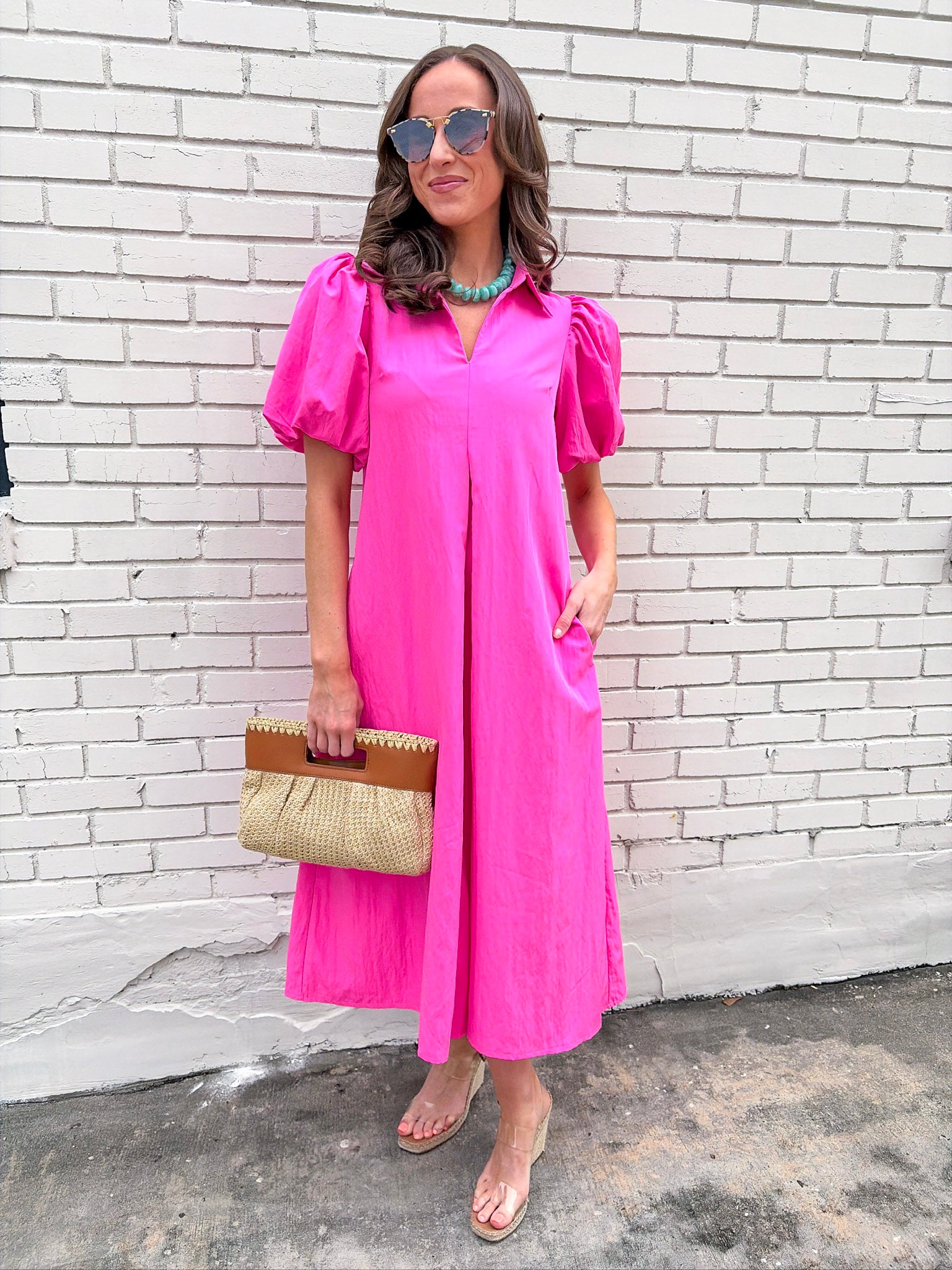 Love Story Midi Dress-Hot Pink - Small Love Story Midi Dress-Hot Pink - Small