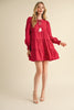 Mindful Movement Mini Dress- Raspberry