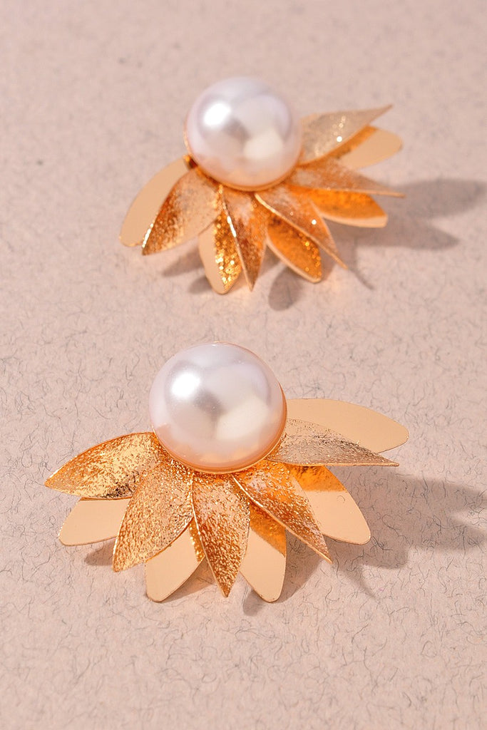 Pearl Petal Earrings