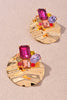 Glamour Gem Cluster Stud Earrings