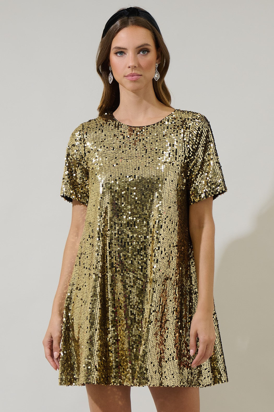 Golden Gem Mini Dress