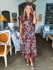 Sunset In Sorrento Midi Dress-Red Bean