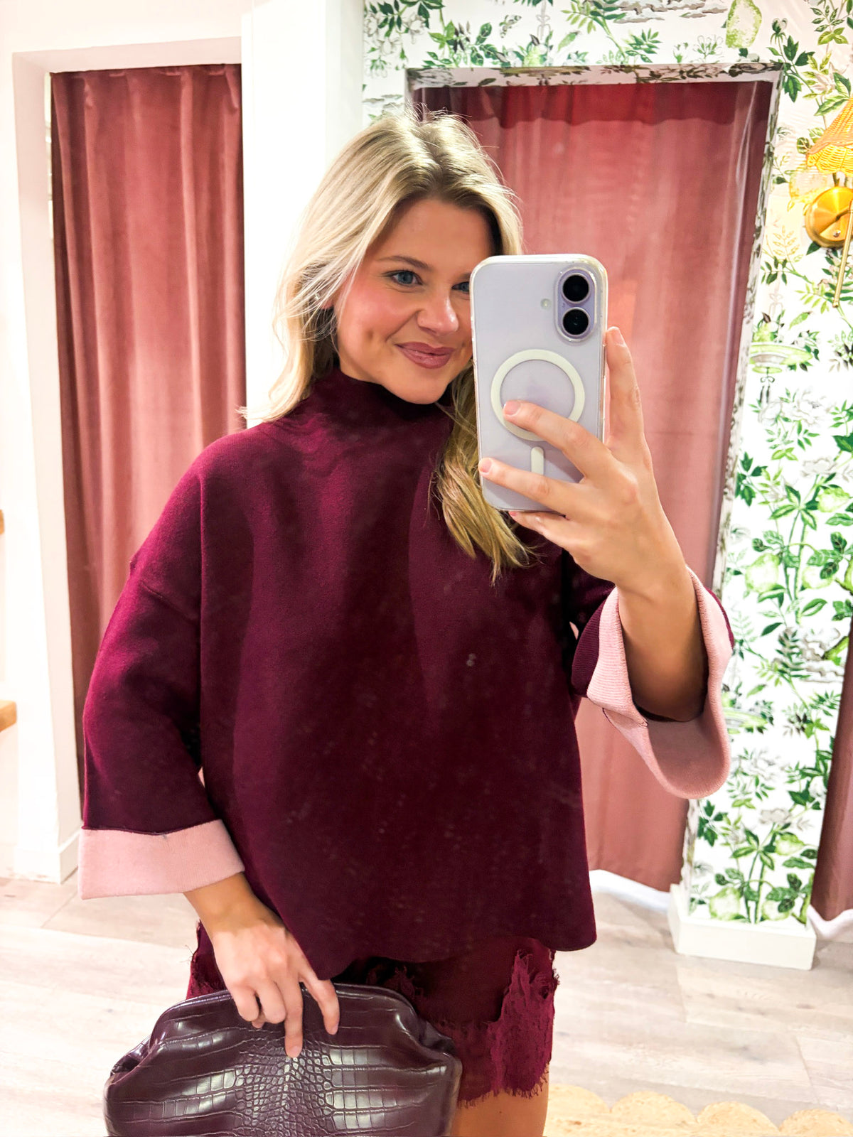 Warmth Edit Sweater-Wine