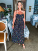 Sweet Nothings Floral Midi Dress-Black