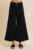 Milan Mornings Wide Leg Pants- Black