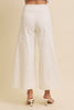 Milan Mornings Wide Leg Pants- Off White