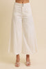 Milan Mornings Wide Leg Pants- Off White