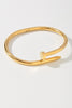 Curved Nail Wrap Bracelet- Gold