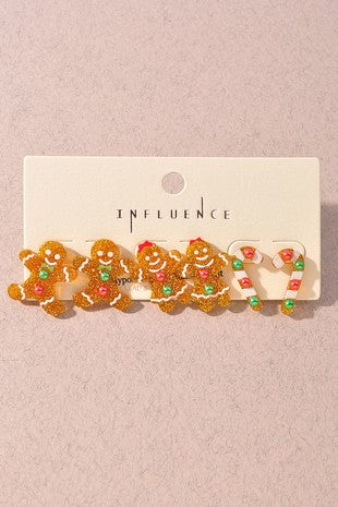 Gingerbread Earring Set