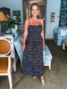Sweet Nothings Floral Midi Dress-Black
