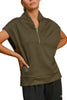 Like It Half Zip Top- Olive