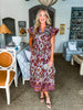 Sunset In Sorrento Midi Dress-Red Bean