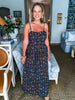 Sweet Nothings Floral Midi Dress-Black