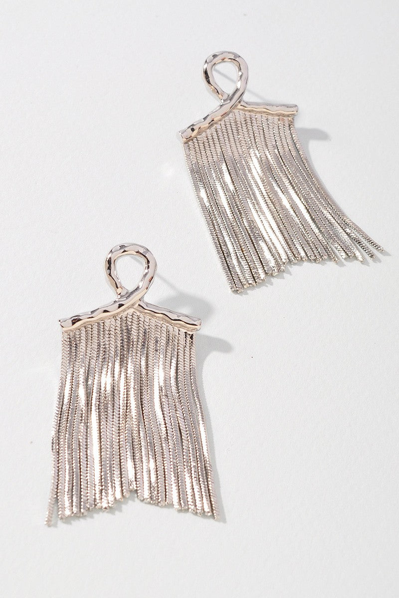 Fringe Earrings- Silver