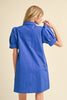 Life in Color Shirt Dress- Royal