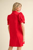 Life in Color Shirt Dress- Red