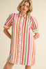 Happy Daze Striped Shirt Dress