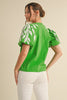 Vintage Bungalow Embroidered Top-Green