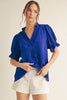 Main Character V-Neck Top-Royal