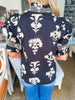 Greenhouse Florals Print Top-Black