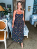 Sweet Nothings Floral Midi Dress-Black