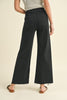 Cool Girl Wide Leg Denim Pants- Fade Black