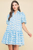 The Lovie Heart Mini Dress- Baby Blue