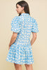 The Lovie Heart Mini Dress- Baby Blue