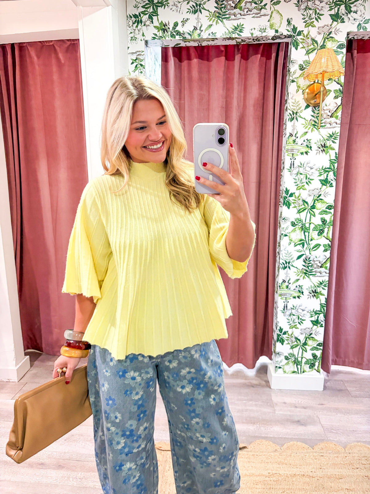 The Classic Swing Sweater-Lemon
