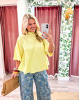 The Classic Swing Sweater-Lemon