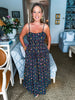 Sweet Nothings Floral Midi Dress-Black