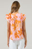 Floral Ramona Split Neck Top