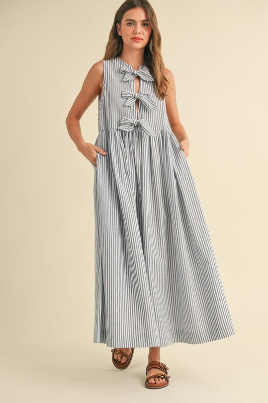 Sea Spray Tie Front Dress