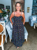Sweet Nothings Floral Midi Dress-Black