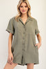 Cool Composure Romper- Dry Herb