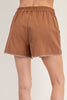 Whipstitch Detailed Shorts- Cinnamon