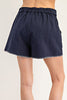 Whipstitch Detailed Shorts- Navy