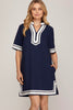 Caught Your Eye Dress- Navy