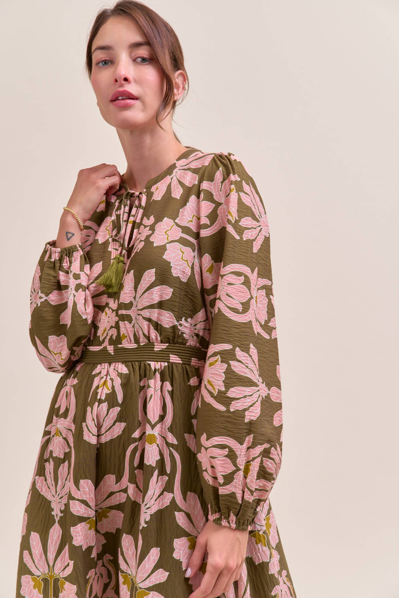 Forest Whimsy Floral Midi Dress