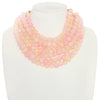 Chunky Beaded Necklace- Pink Mix