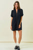 Dynamic Details Jacquard Mini Dress-Black