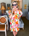 Spring Lily Button Down Mini Dress