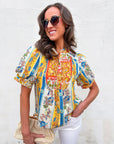 Portobello Road Pintuck Bib Top