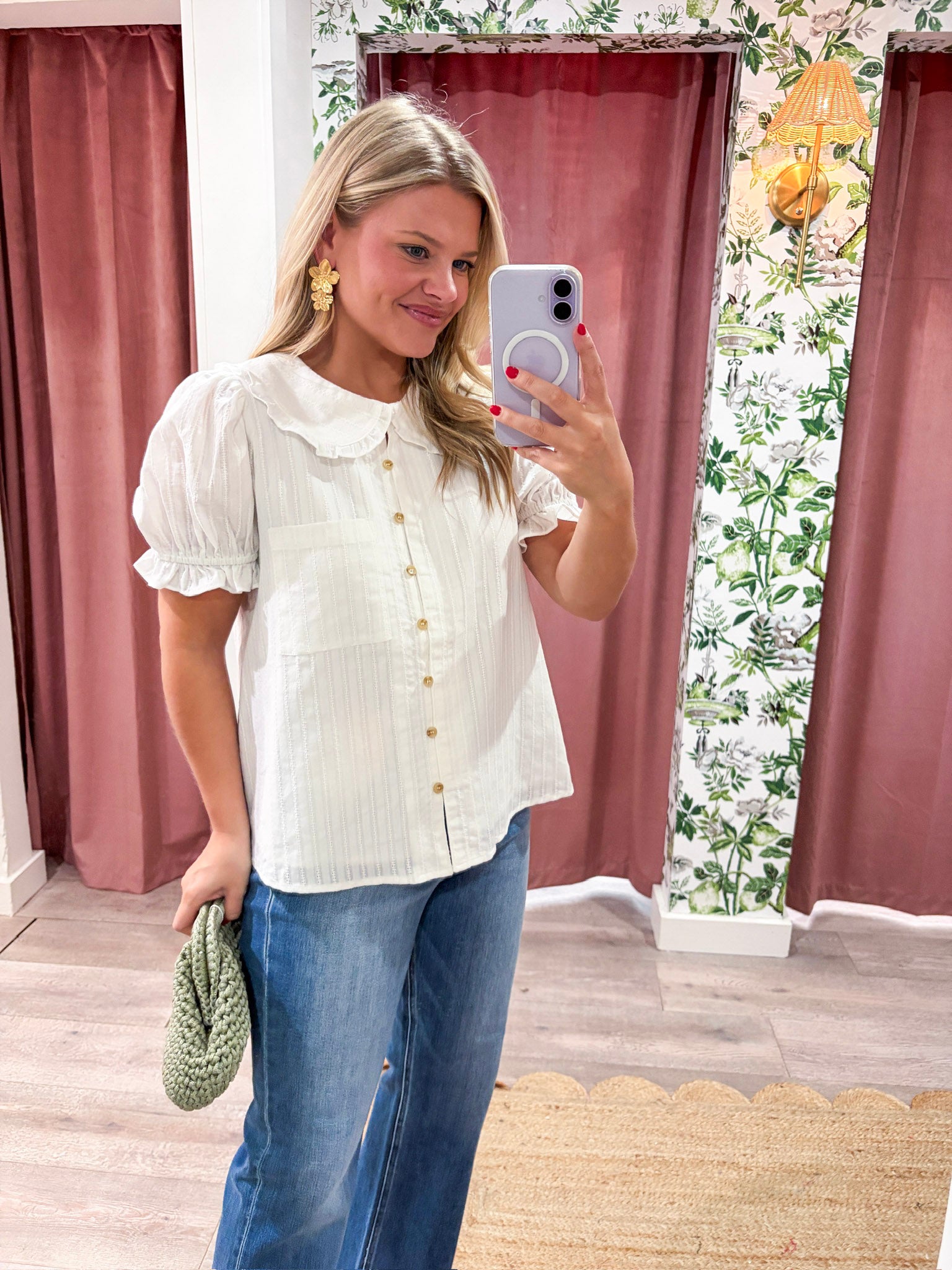 Honey Garden Button Down Top