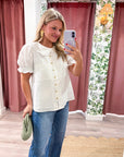Honey Garden Button Down Top