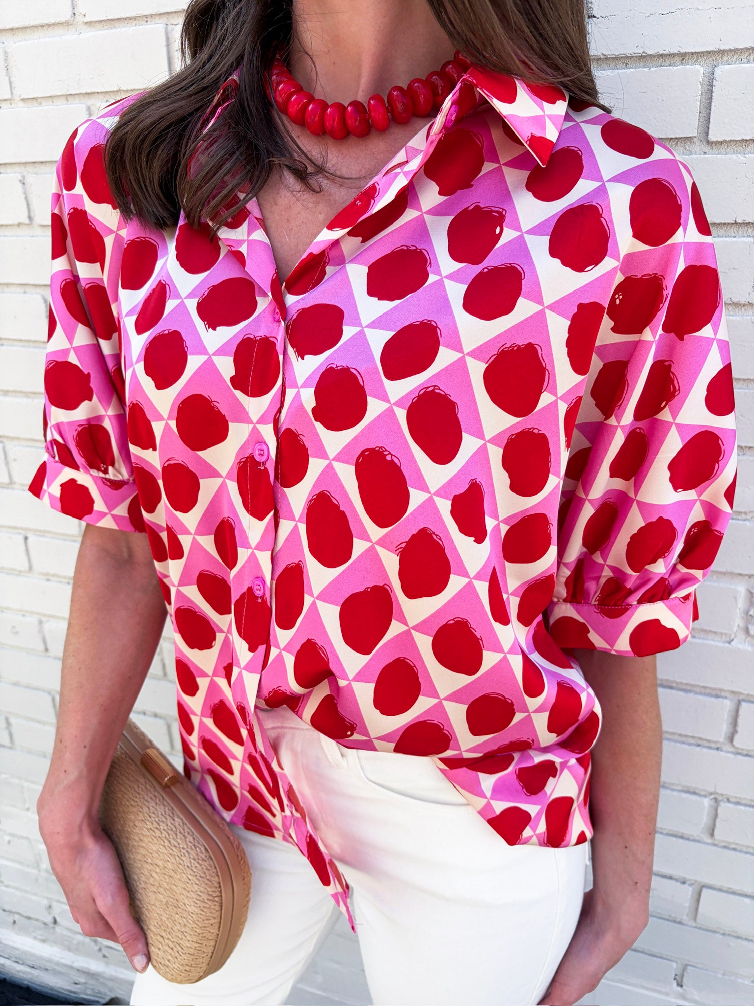 Soft Sunset Polka Dot Top