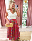 Gardenia Glow Midi Skirt