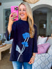 Bluebell Walks Mock Neck Sweater