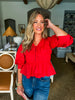 Flirty Girl Top- True Red