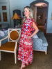 Villa Charm Floral Midi Dress